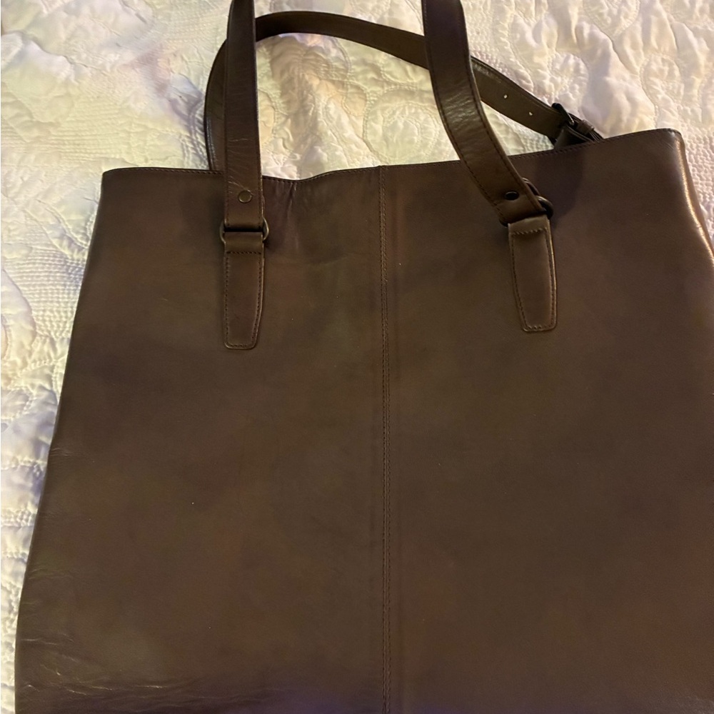 Vermont country Brown Leather Tote Bag